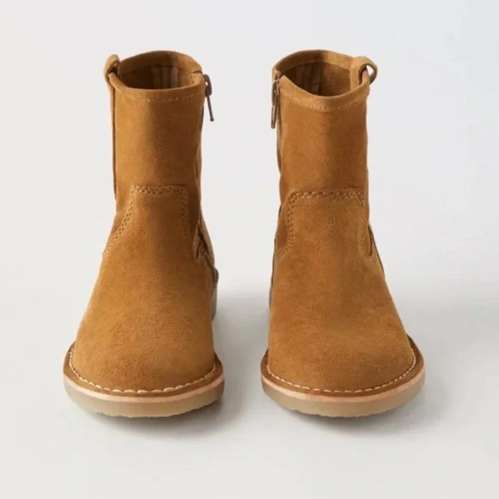 Zara Boys Leather Ankle Boots